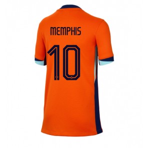 Holland Memphis Depay #10 Replika Hjemmebanetrøje Dame EM 2024 Kortærmet